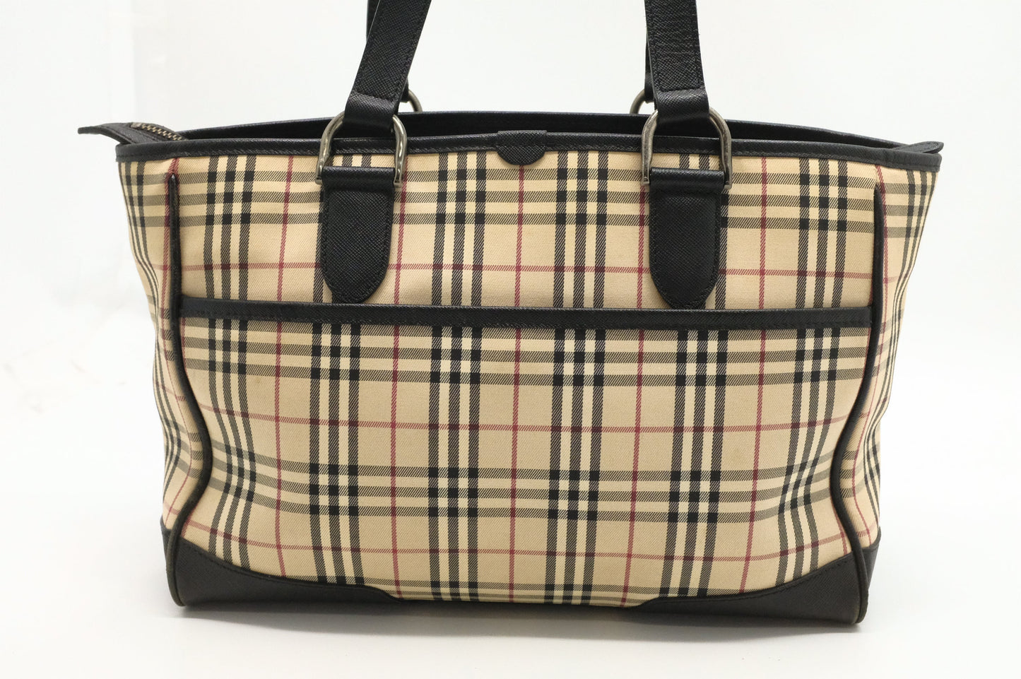 Burberry Shoulder Bag in Beige Check Canvas