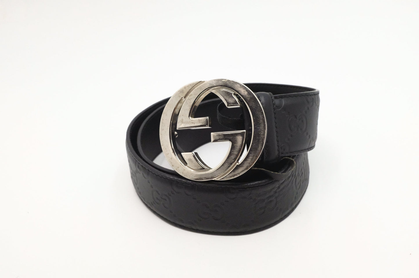Gucci Belt in Black Guccissima Leather