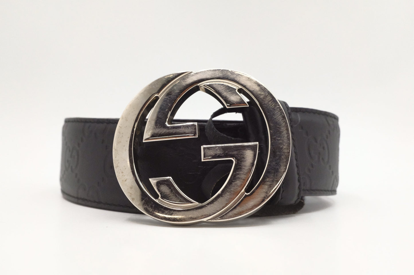 Gucci Belt in Black Guccissima Leather