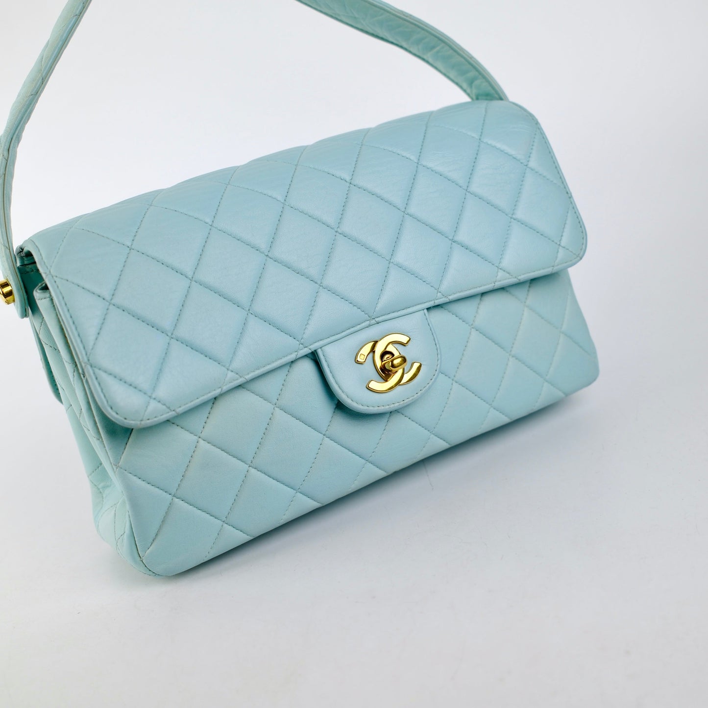 Chanel  Double Side Flap Bag Blue
