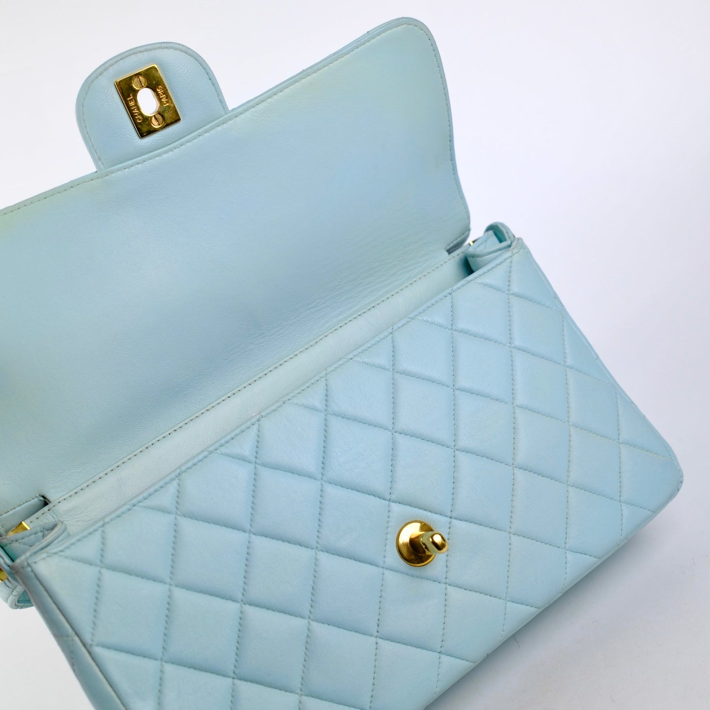Chanel  Double Side Flap Bag Blue