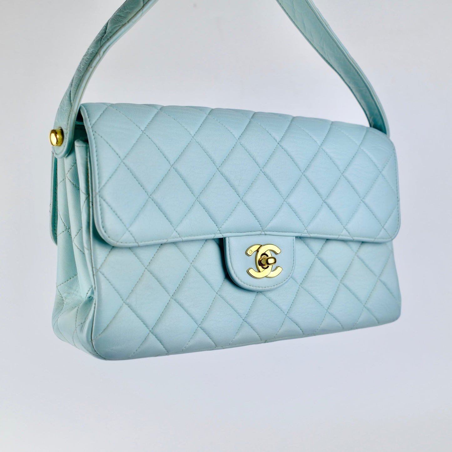 Chanel  Double Side Flap Bag Blue