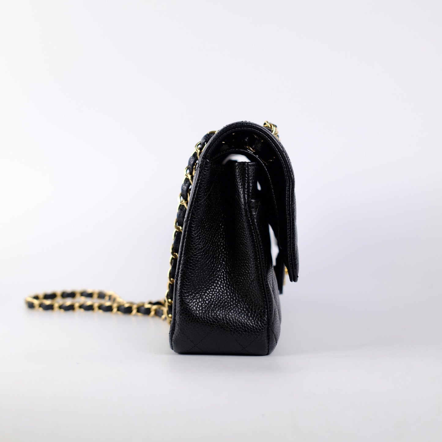 Chanel Medium M/L Caviar Classic Flap Black 23 series