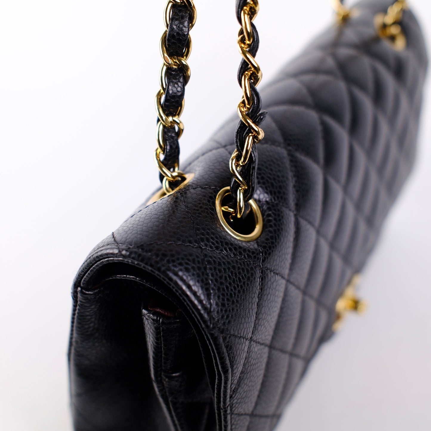 Chanel Medium M/L Caviar Classic Flap Black 23 series