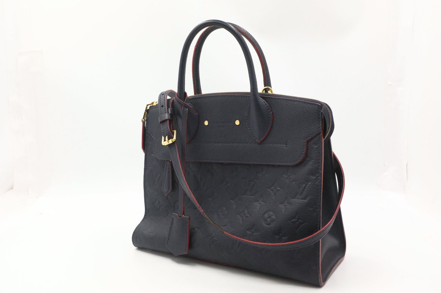 Louis Vuitton Pont Neuf in Navy Blue Empreinte Leather