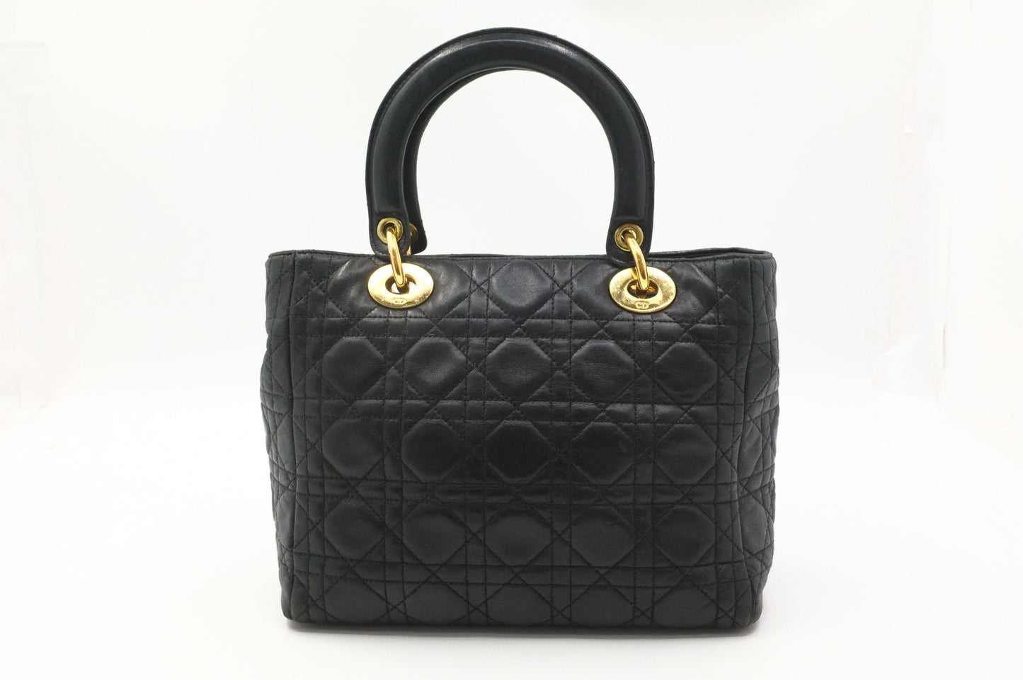 Dior Medium Lady Dior in Black Cannage Leather