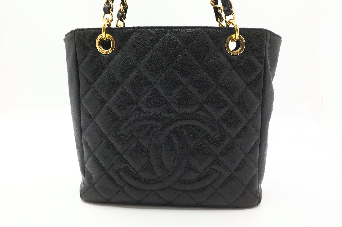 Chanel PST Shoulder Bag in Black Caviar Leather