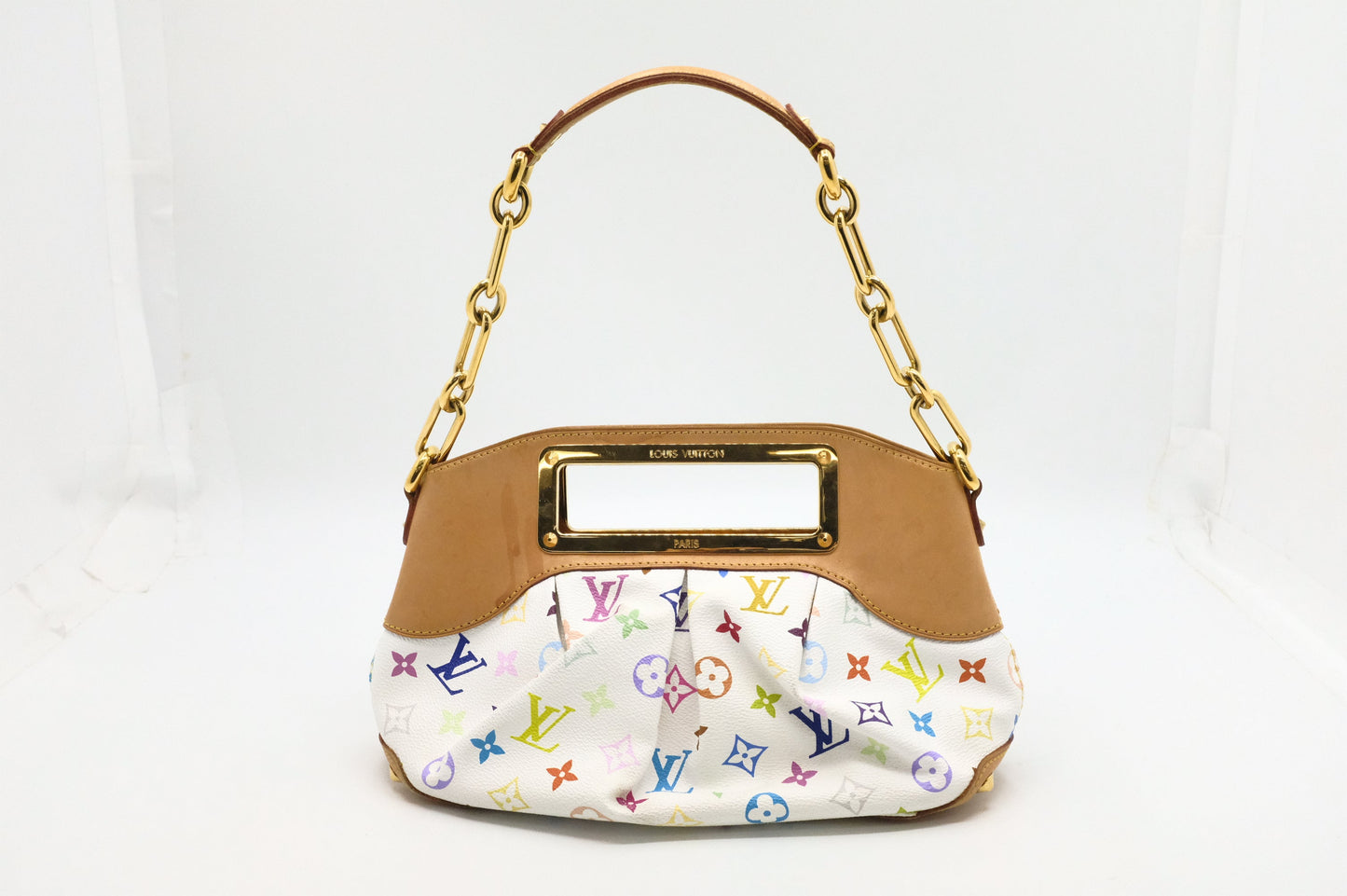 Louis Vuitton Judy MM in White Multicolor Monogram Canvas
