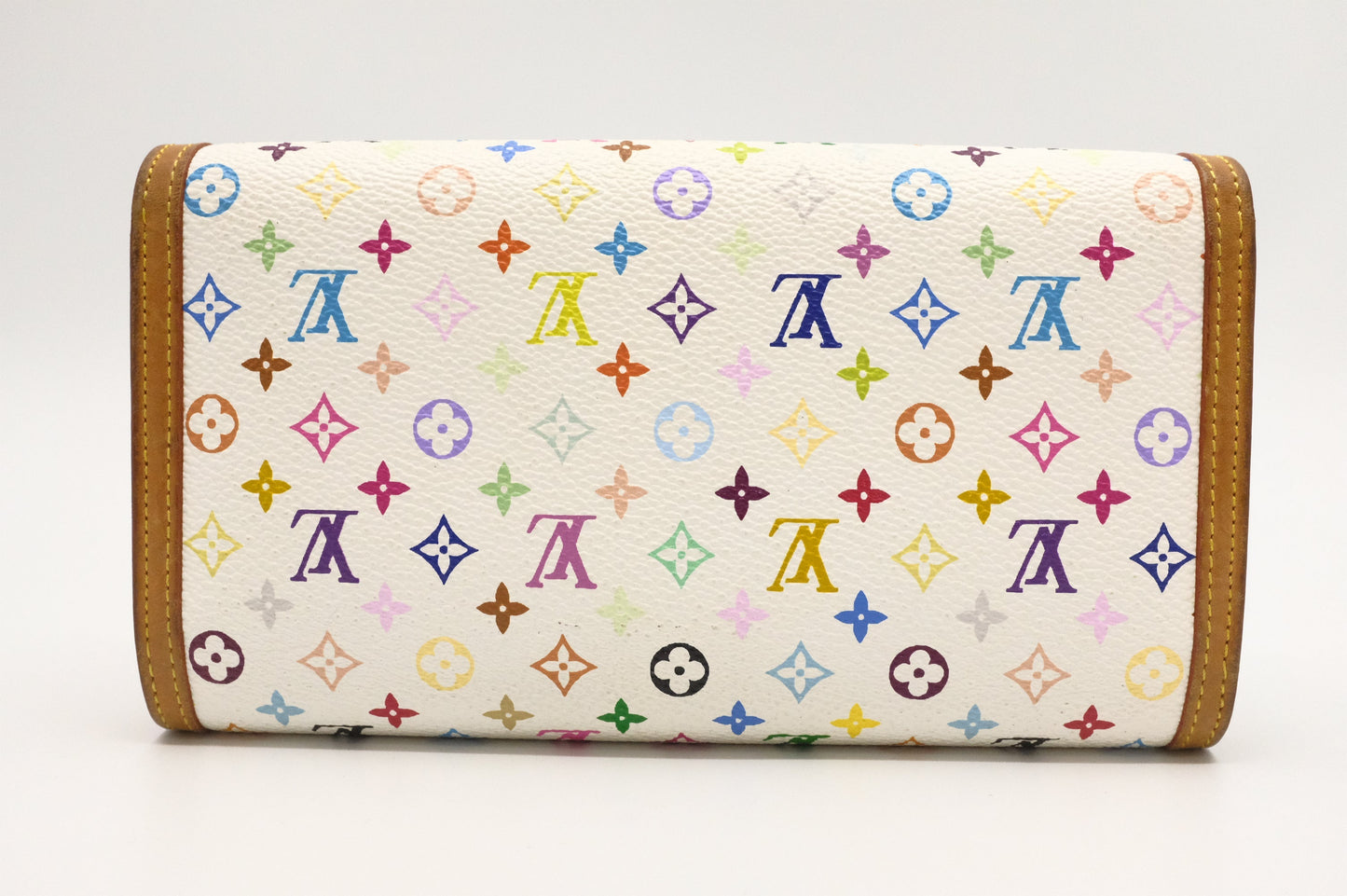 Louis Vuitton International Wallet in White Multicolor Canvas