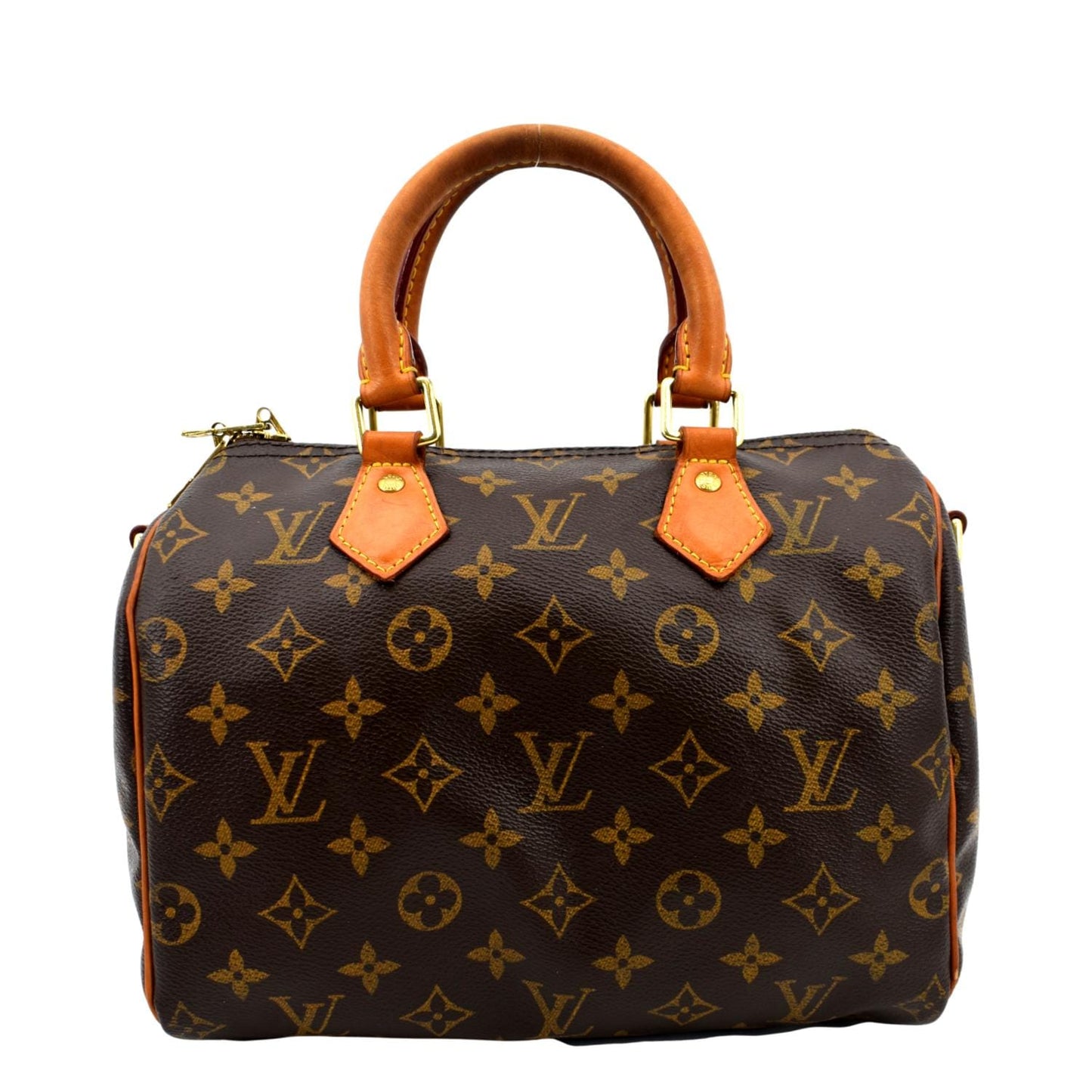 LOUIS VUITTON  25 Monogram Canvas Satchel Bag Brown