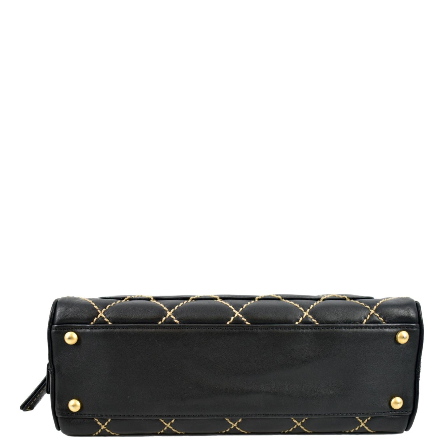 CHANEL CC Wild Stitch  Calfskin Leather Tote Bag Black