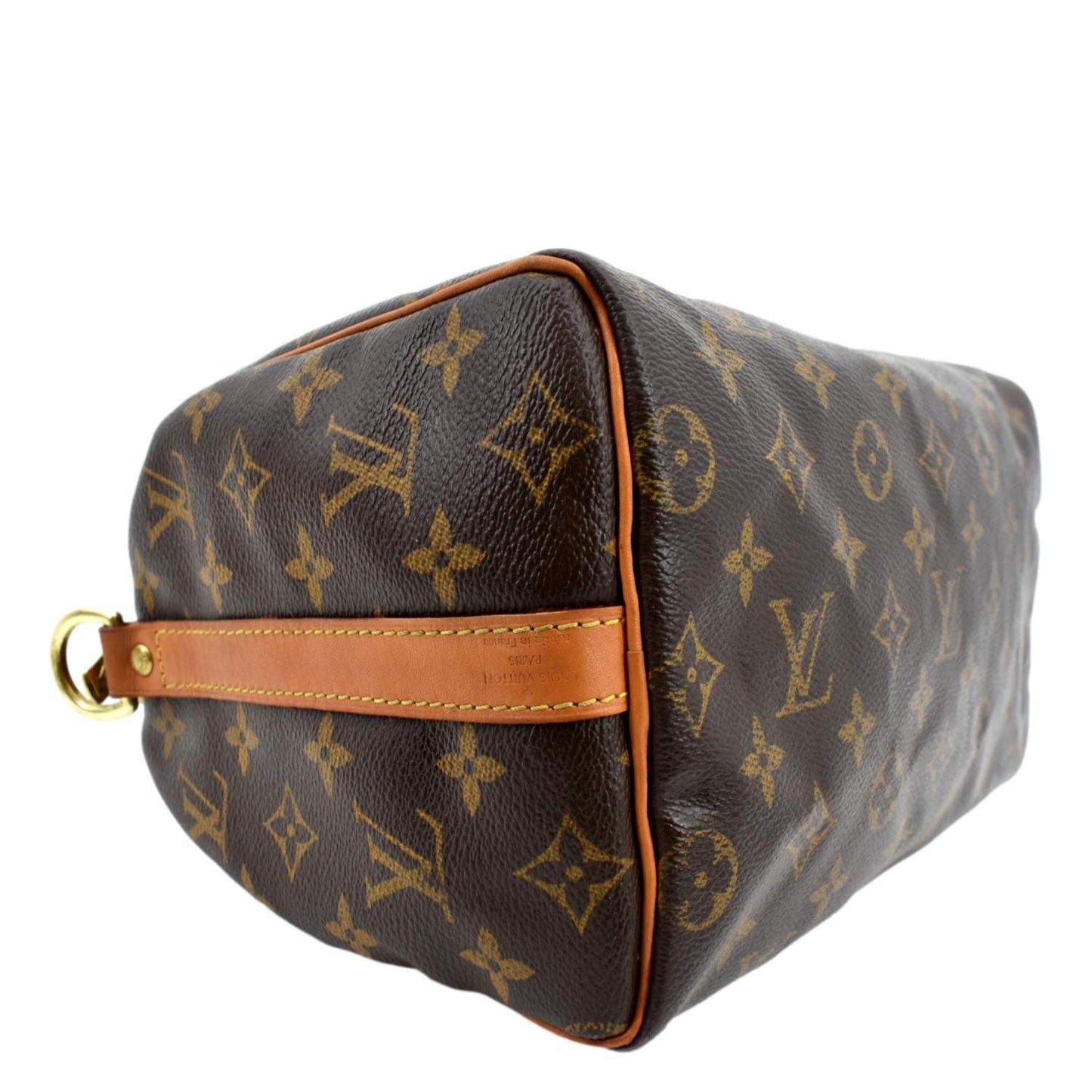 LOUIS VUITTON  25 Monogram Canvas Satchel Bag Brown