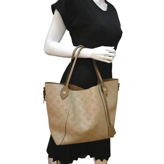 LOUIS VUITTON Hina Mahina Tote Shoulder Bag Crème