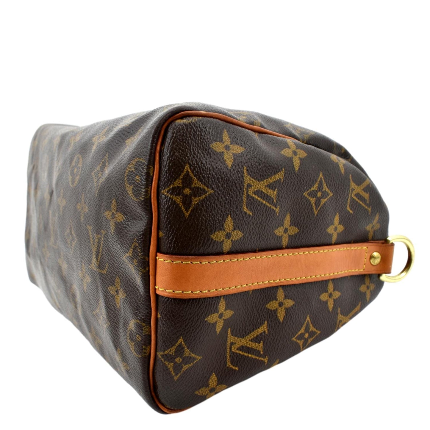 LOUIS VUITTON  25 Monogram Canvas Satchel Bag Brown