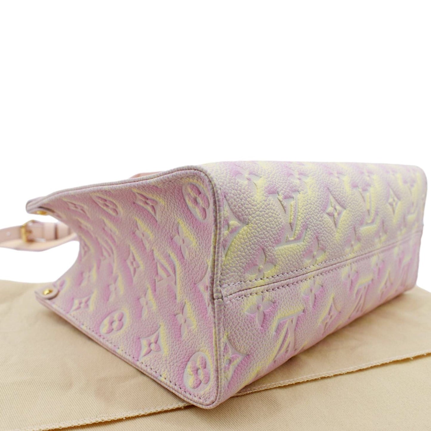 LOUIS VUITTON Stardust Onthego PM Monogram Empreinte Shoulder Bag Light Pink