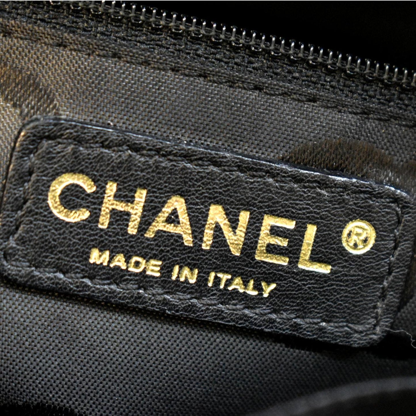 CHANEL CC Wild Stitch  Calfskin Leather Tote Bag Black