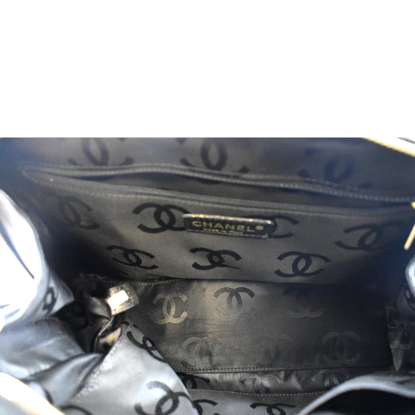CHANEL CC Wild Stitch  Calfskin Leather Tote Bag Black