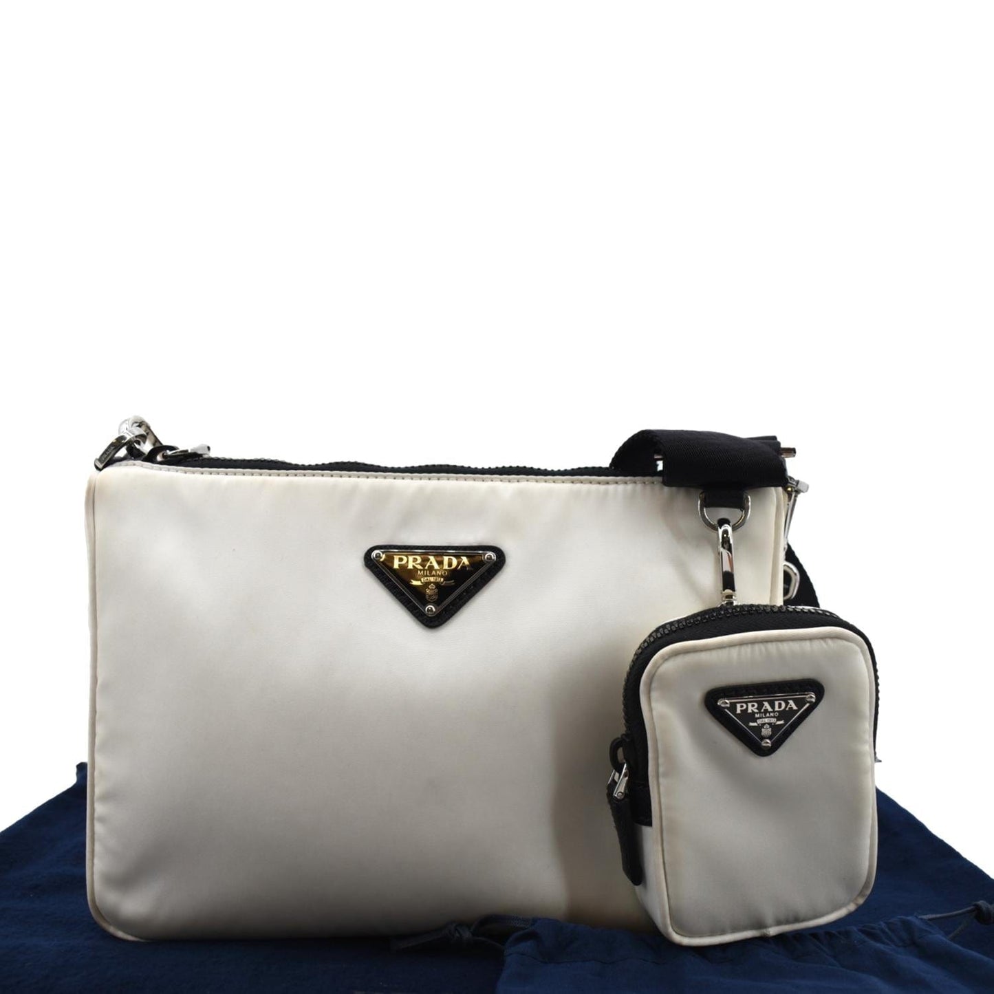 PRADA Re-Nylon Shoulder Bag White