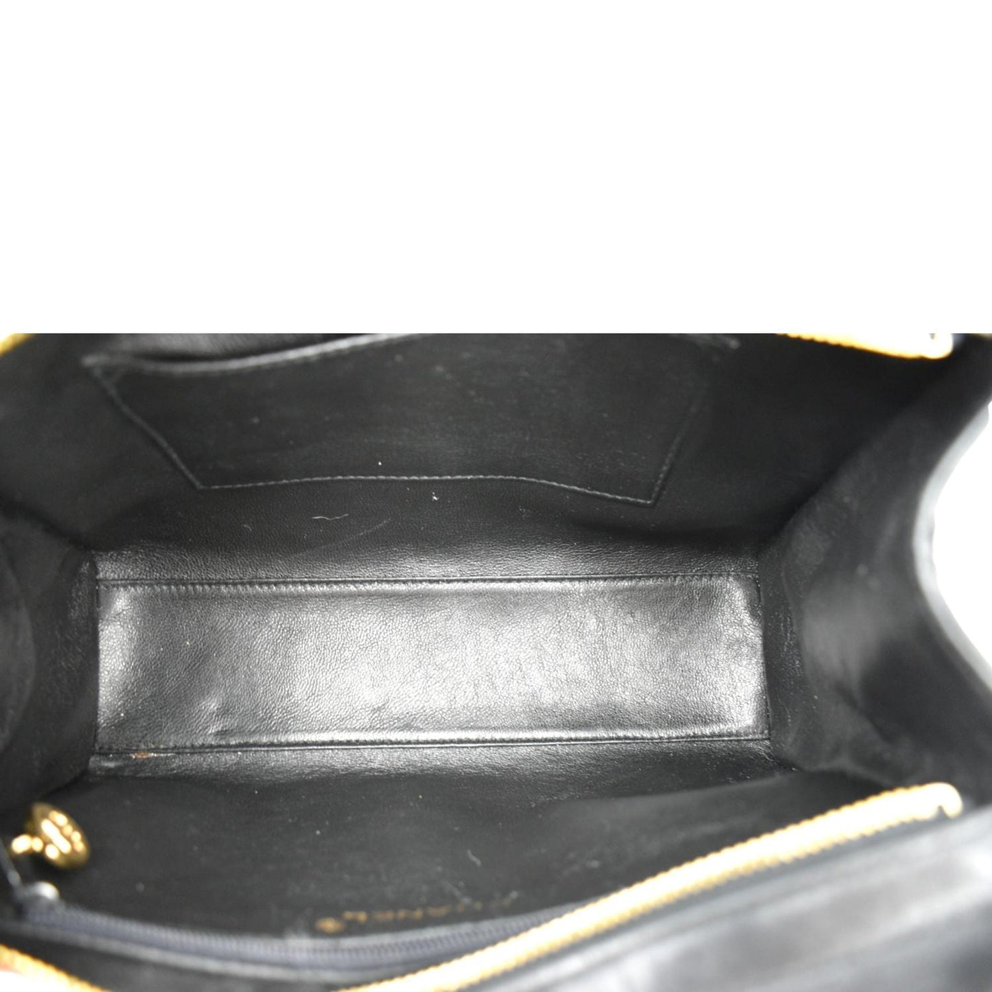 CHANEL Small  Lambskin Leather Handbag Black