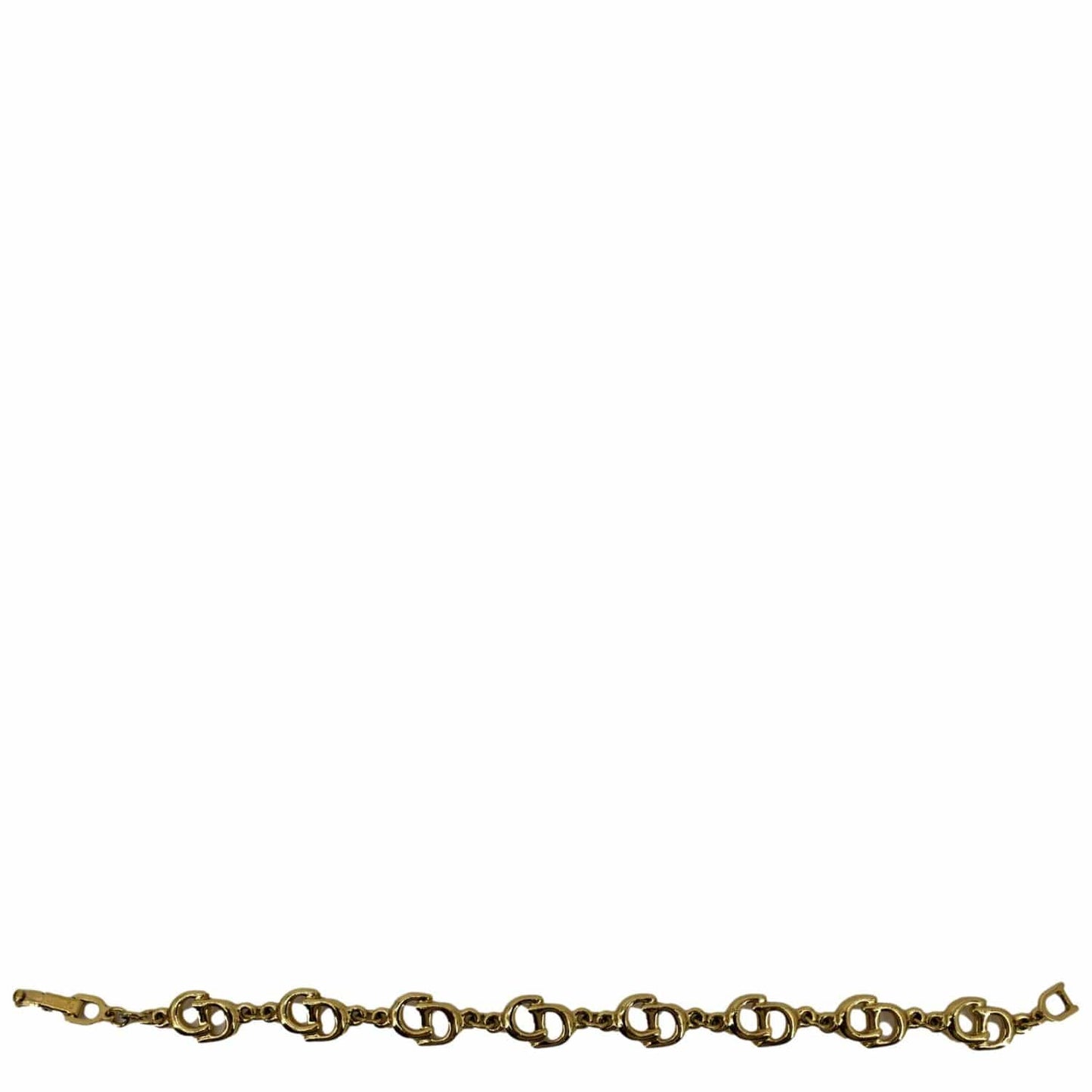 CHRISTIAN DIOR  CD Logo Chain Link Short Bracelet Gold