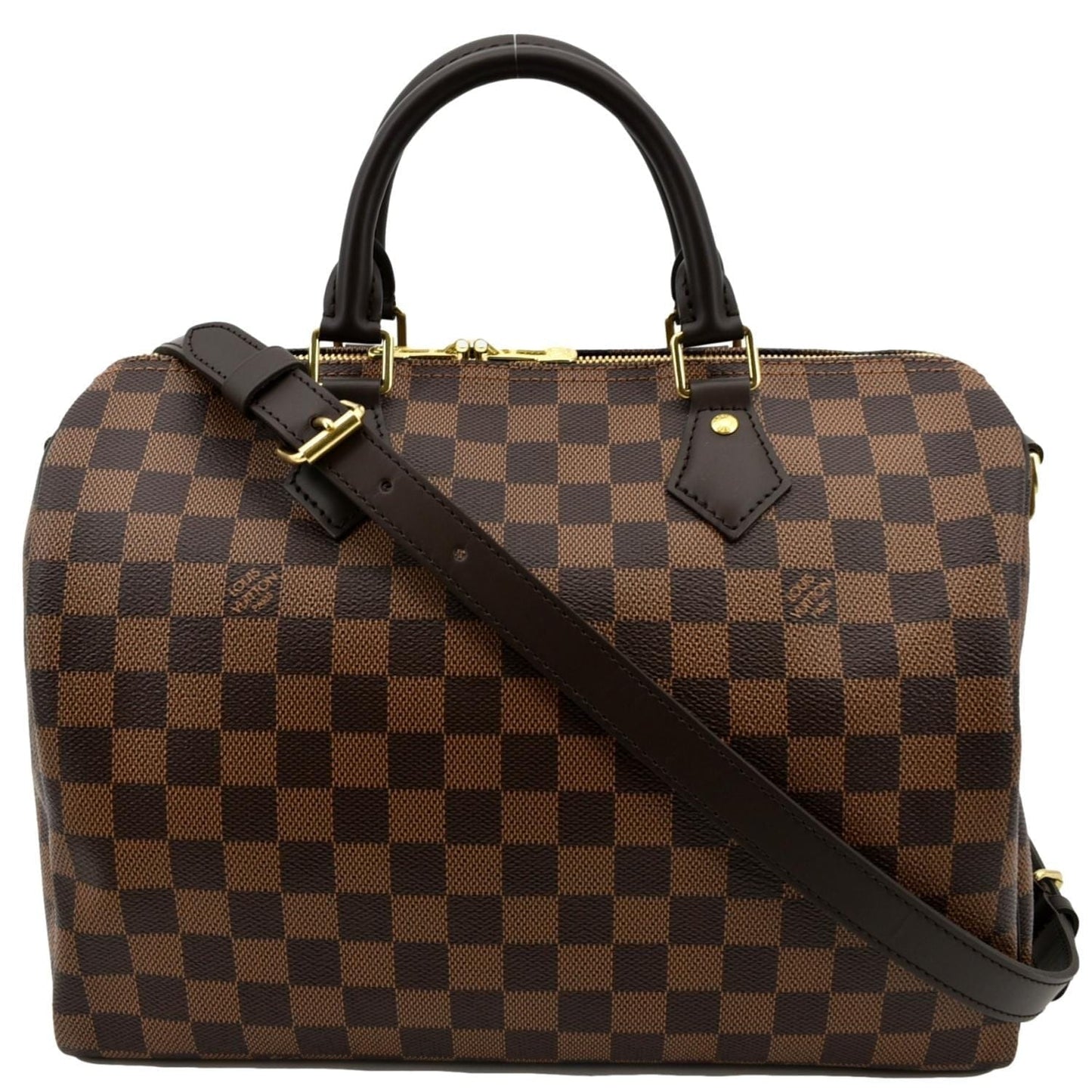 LOUIS VUITTON  30 Bandouliere Damier Ebene Satchel Bag Brown