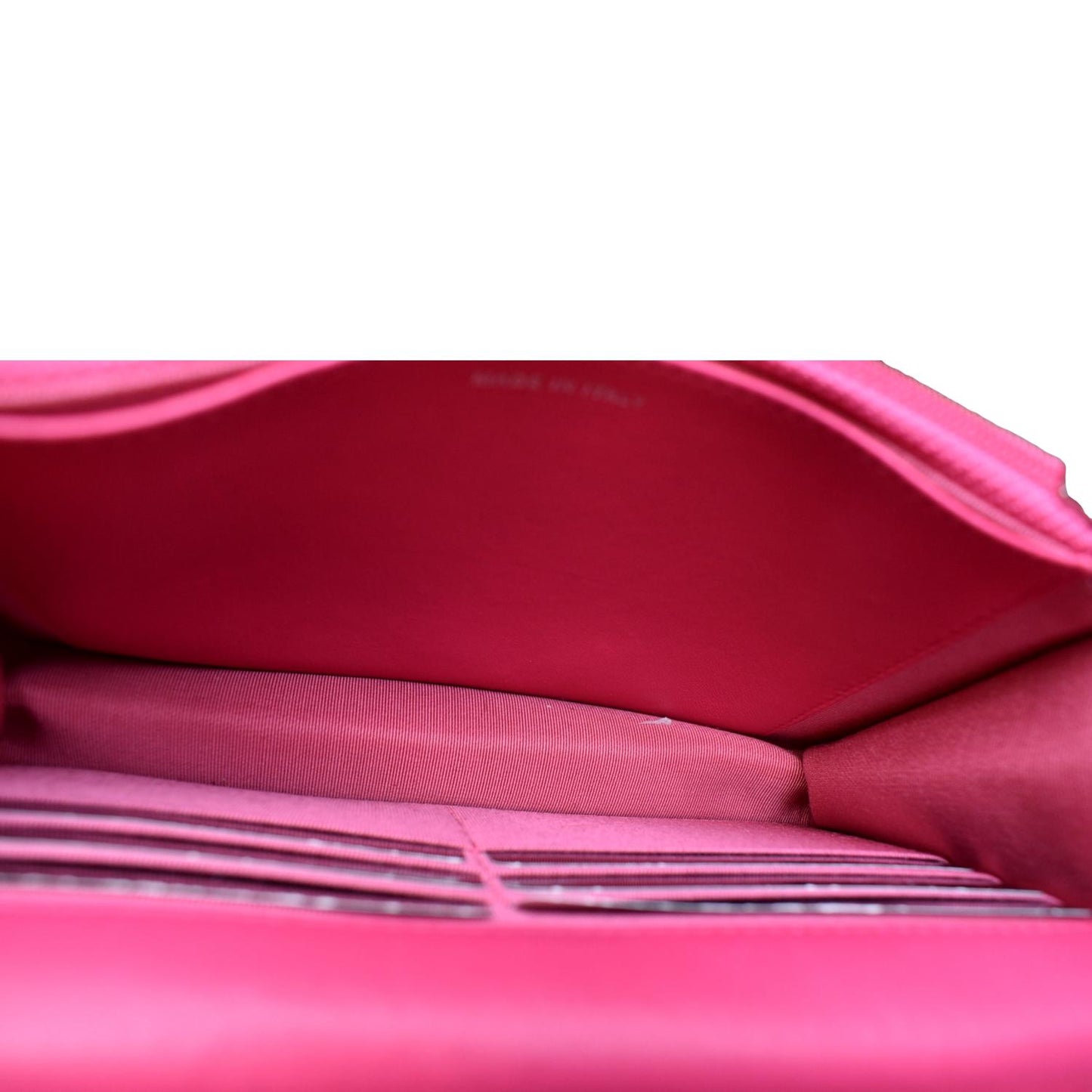 CHANEL WOC Quilted Leather Crossbody Wallet Fuchsia Pink