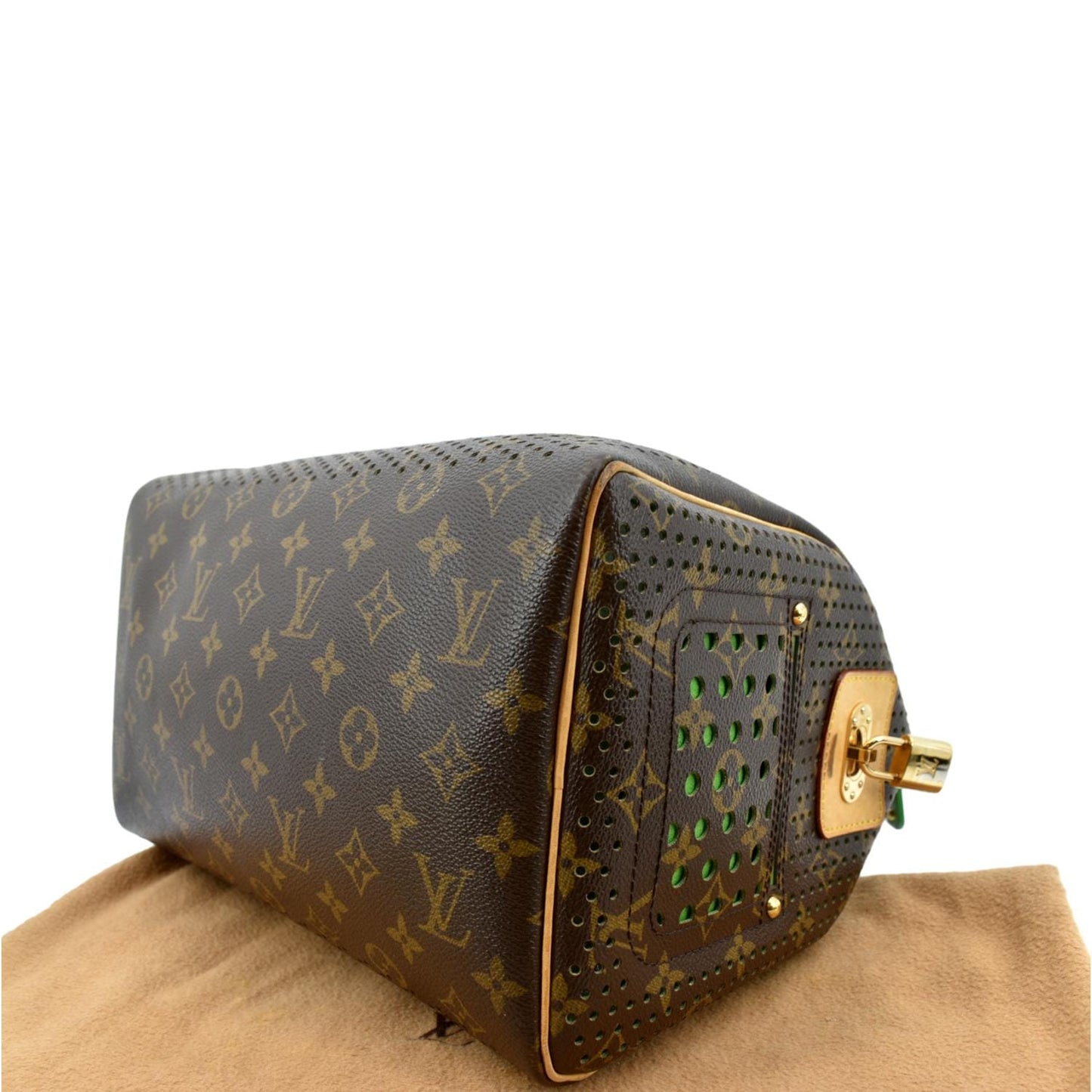 LOUIS VUITTON  Monogram Perforated Satchel Bag Brown
