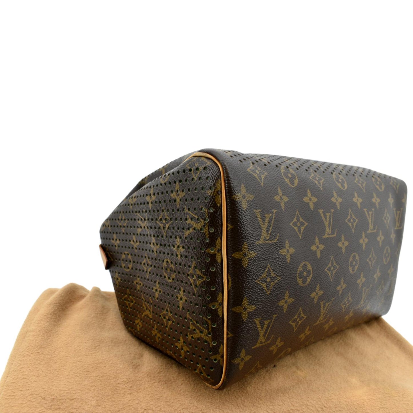 LOUIS VUITTON  Monogram Perforated Satchel Bag Brown