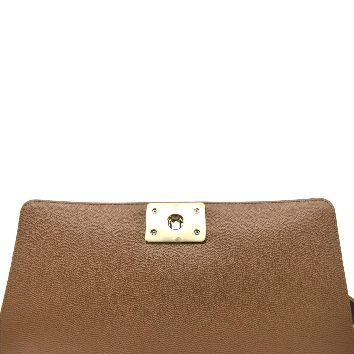 CHANEL Medium Boy Flap Chevron Caviar Leather Crossbody Bag Beige