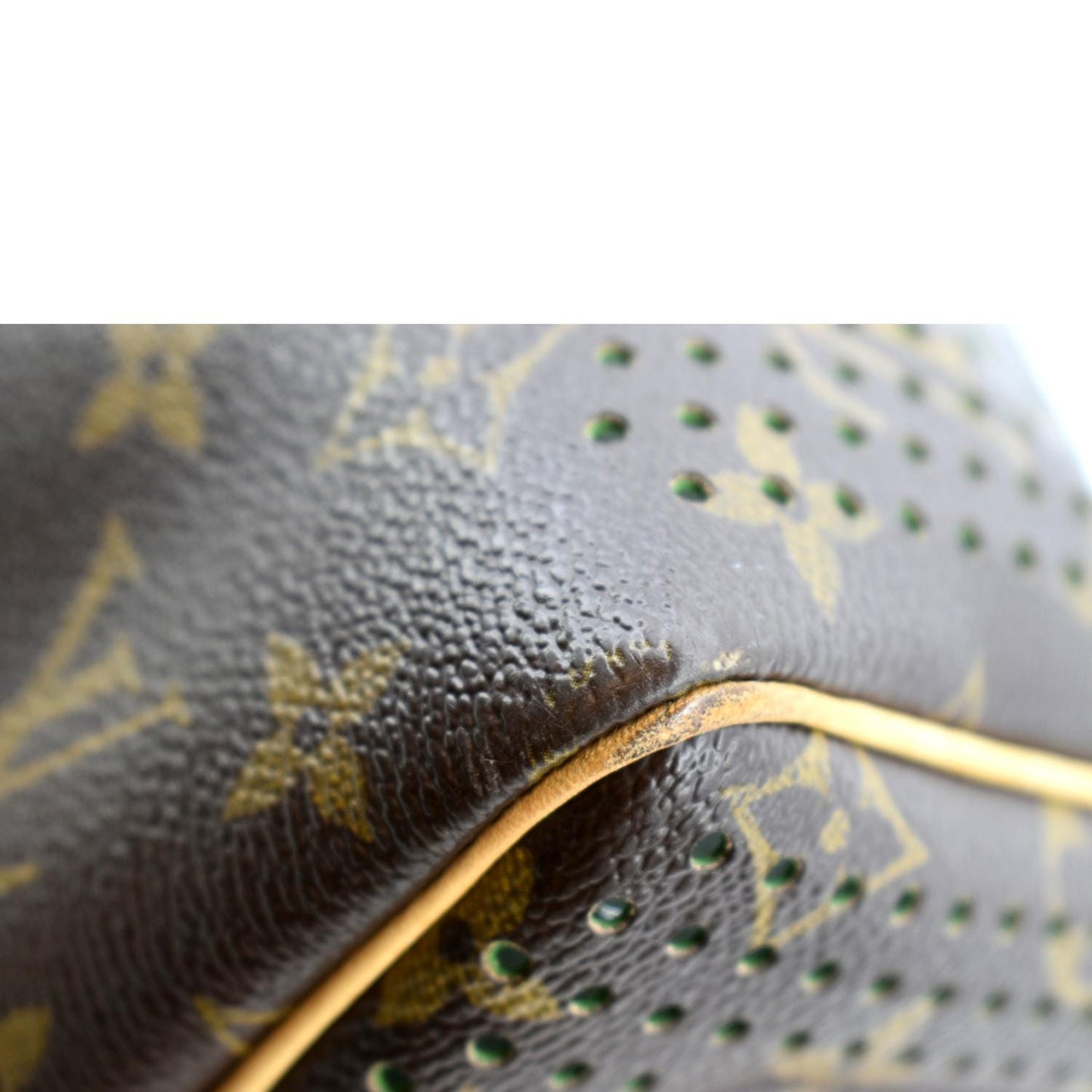 LOUIS VUITTON  Monogram Perforated Satchel Bag Brown
