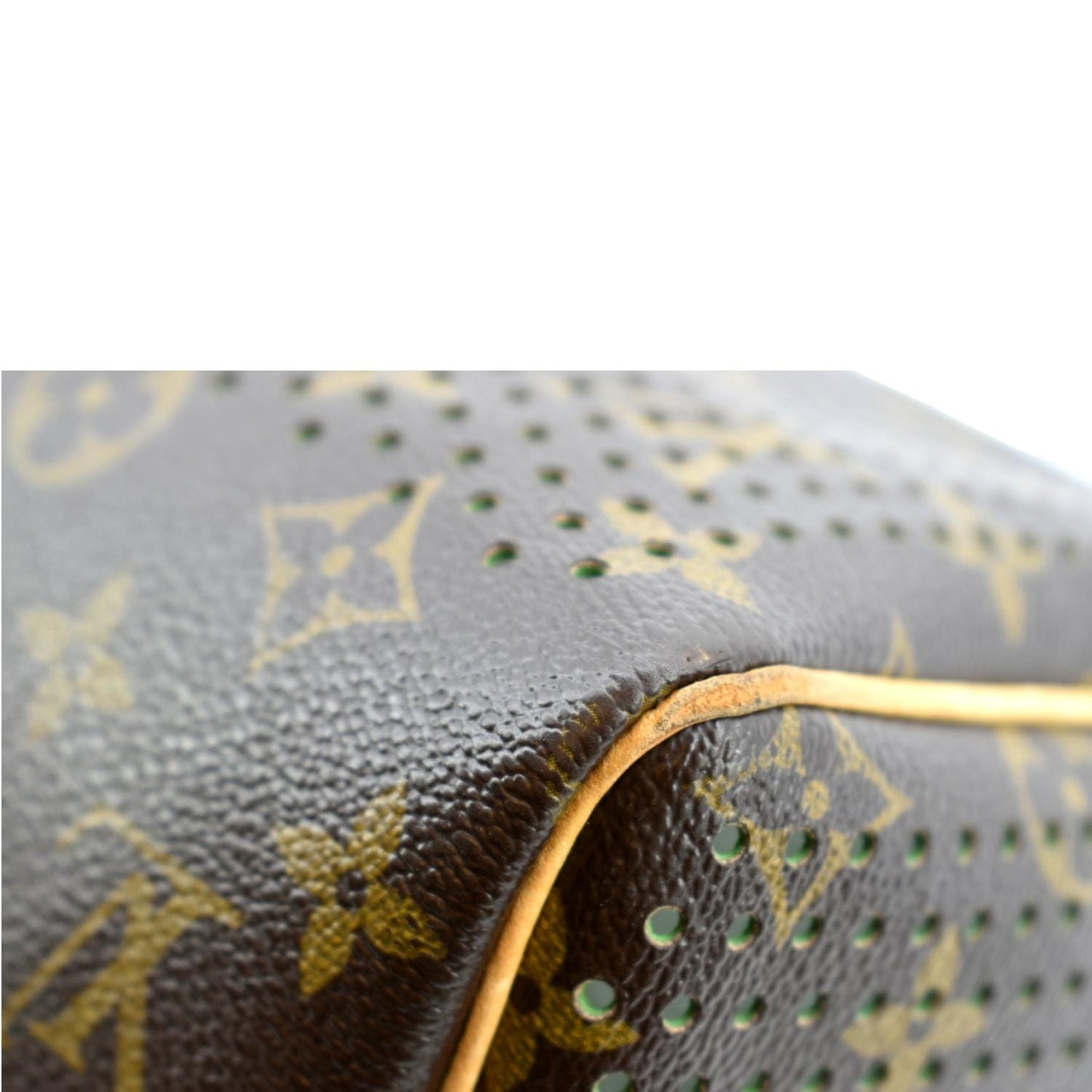 LOUIS VUITTON  Monogram Perforated Satchel Bag Brown