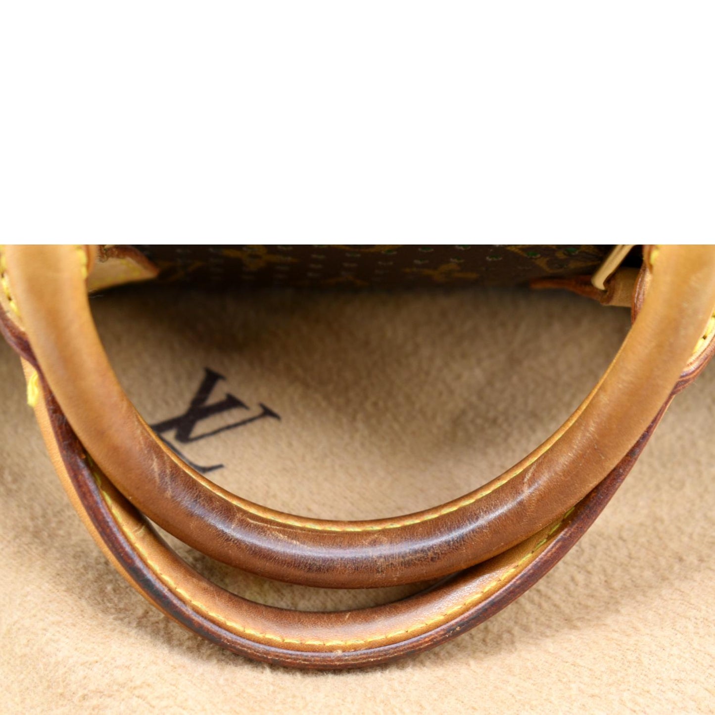 LOUIS VUITTON  Monogram Perforated Satchel Bag Brown