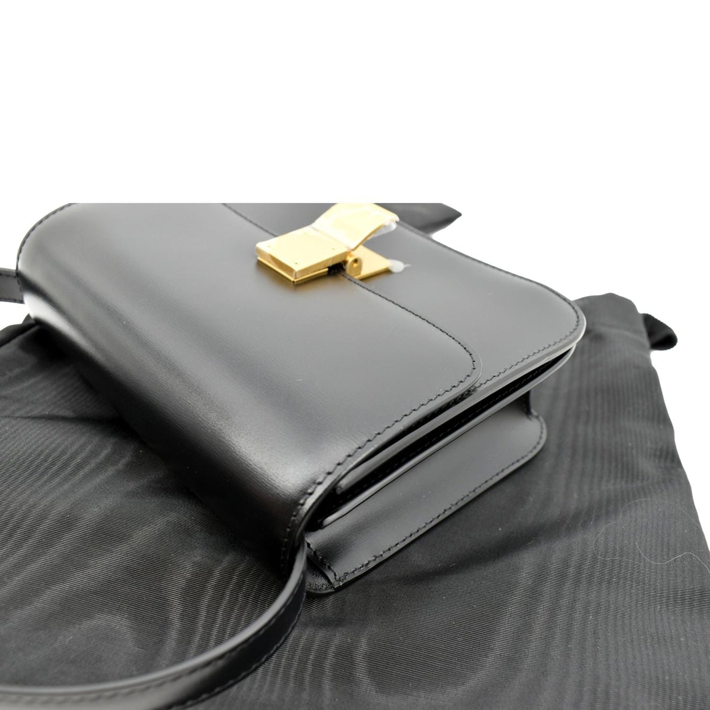 CELINE Classic Box Calfskin Leather Crossbody Bag Black