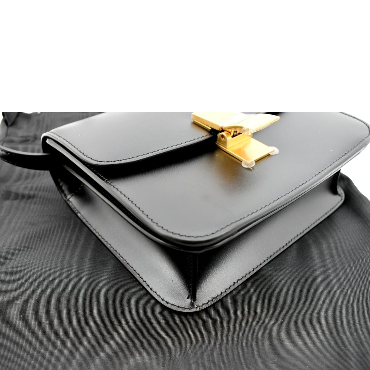 CELINE Classic Box Calfskin Leather Crossbody Bag Black