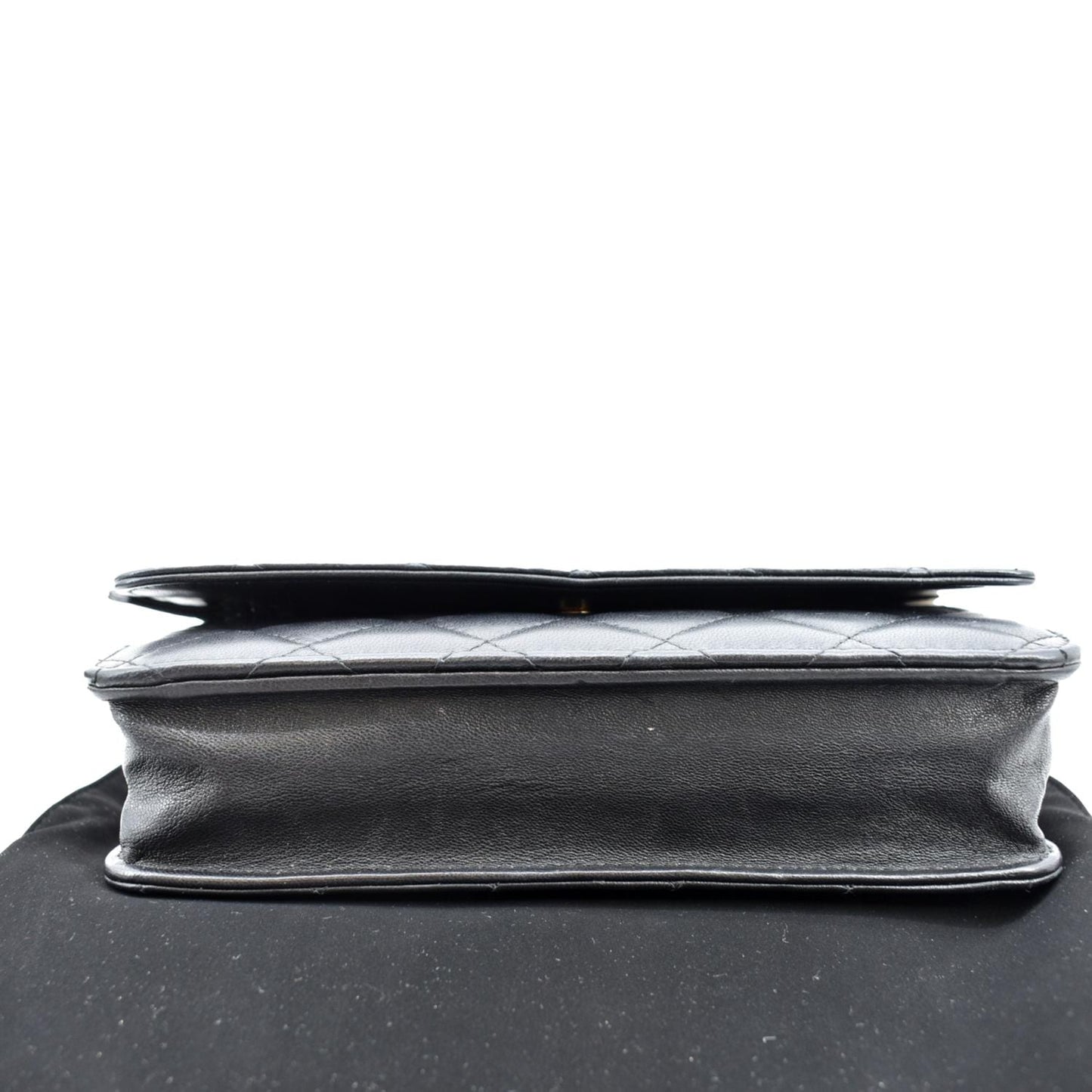 CHANEL CC WOC Calfskin Leather Wallet On Chain Crossbody Bag Black