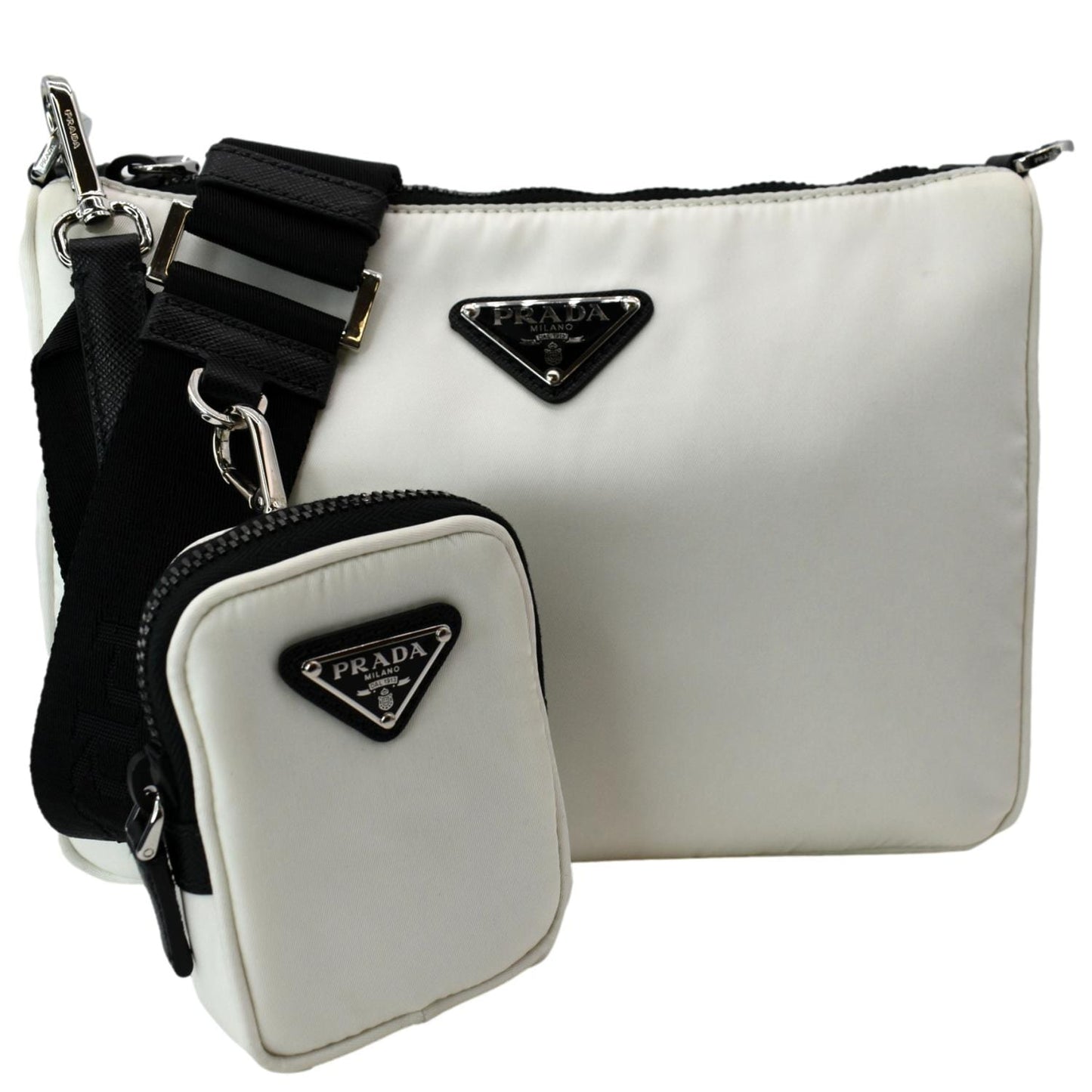 PRADA Re-Nylon Shoulder Bag White