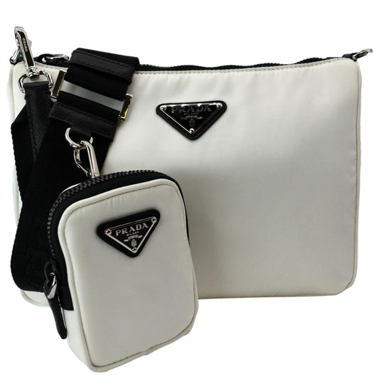 PRADA Re-Nylon Shoulder Bag White