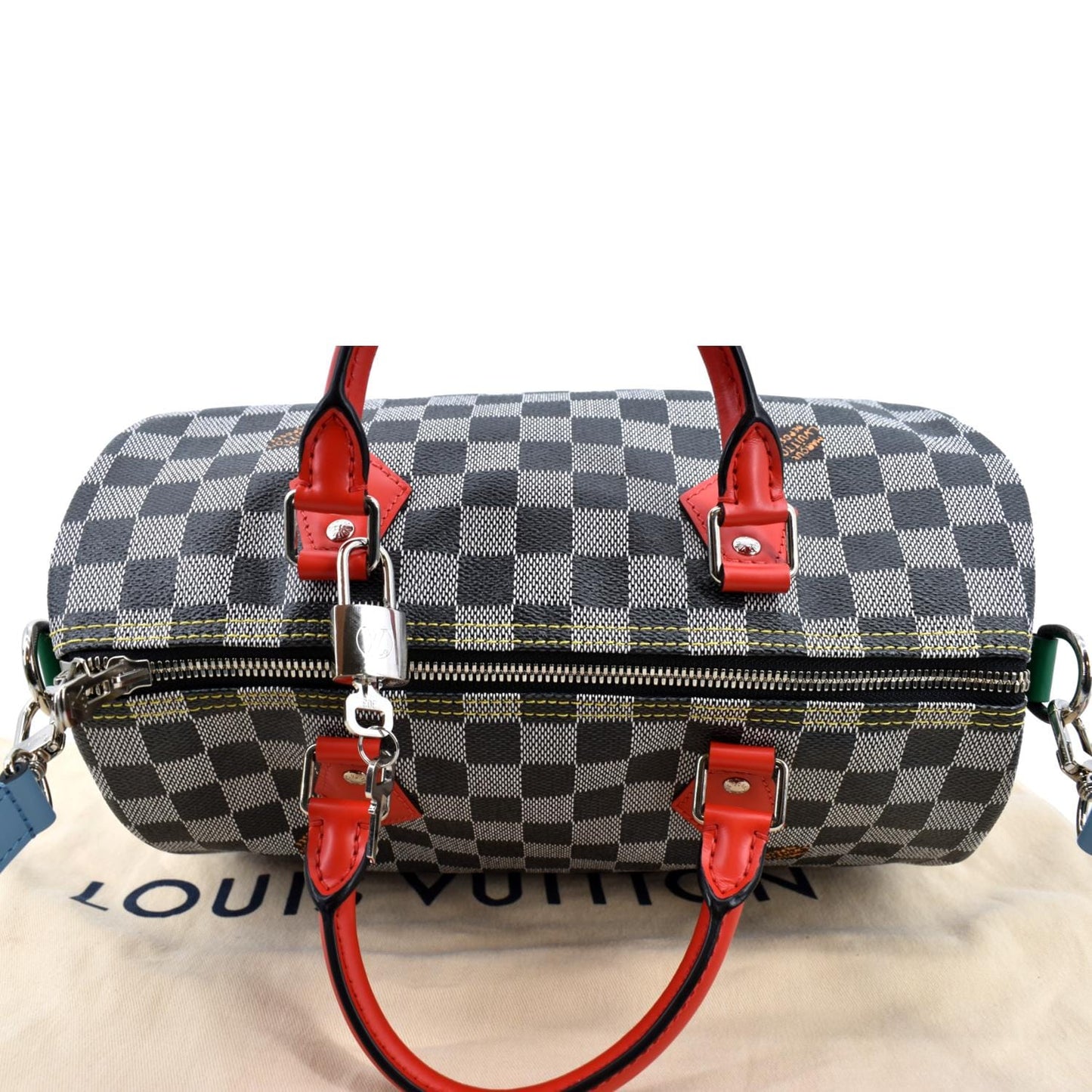 LOUIS VUITTON  30 Bandouliere Damier Shoulder Bag Black White