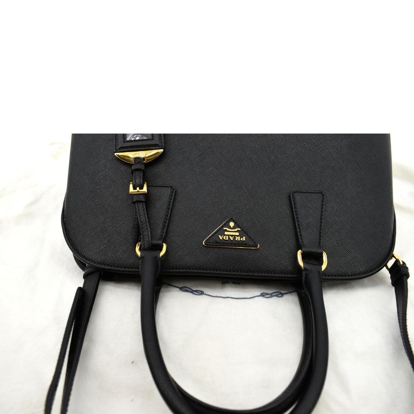 PRADA Lux Medium Promenade Saffiano Leather Shoulder Bag Black  - New Year Deals