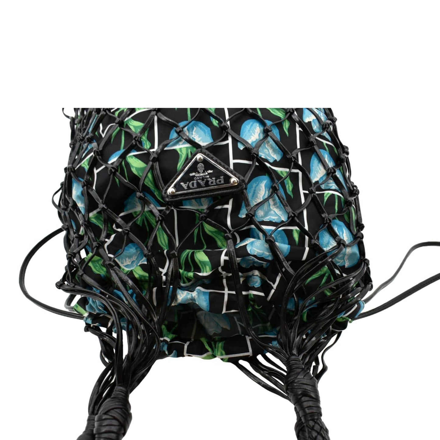 PRADA Rete Fabric Mesh Netted Tote Bag Multicolor