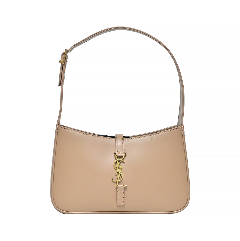 Saint Laurent Beige LE 5 A 7 Smooth Leather Hobo Bag [Clearance Sale]
