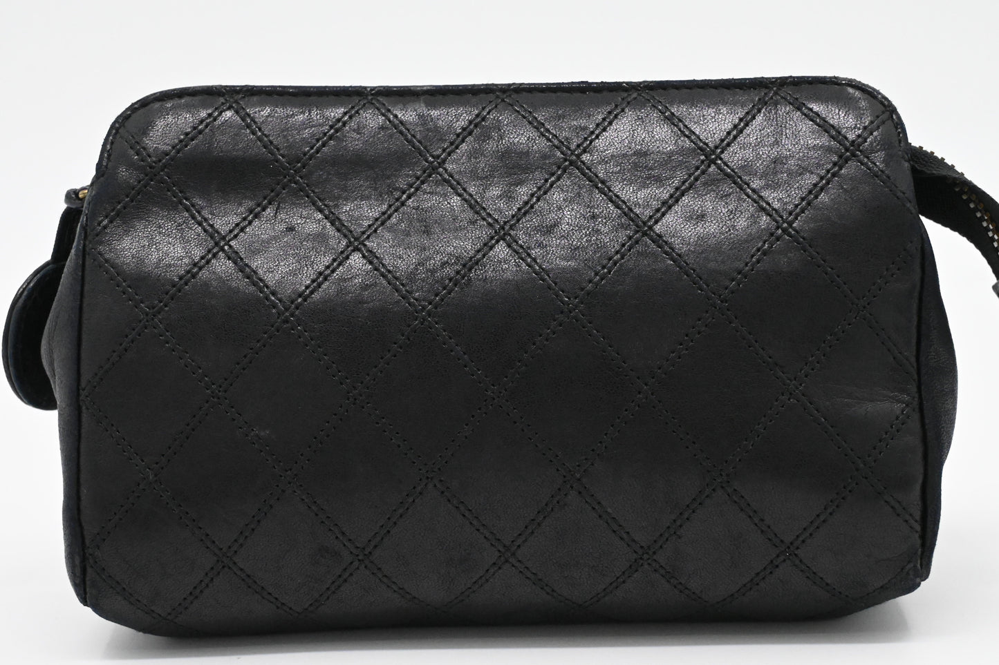 Chanel Pouch in Black MatelassÃ© Leather