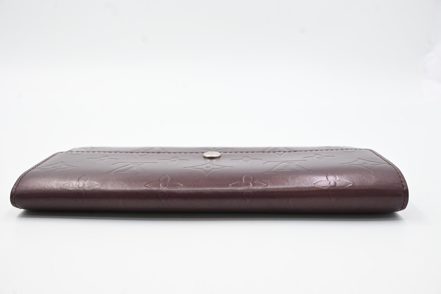 Louis Vuitton Sarah Wallet in Matte Burgundy Leather