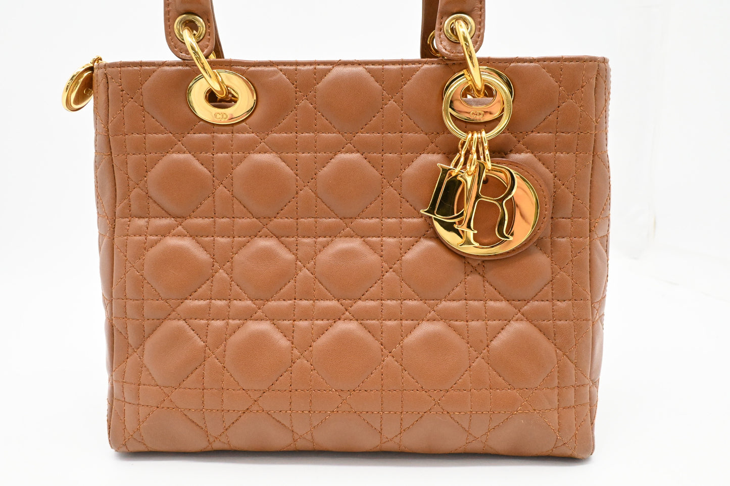 Dior Lady Dior Medium in Brown Cannage Leather
