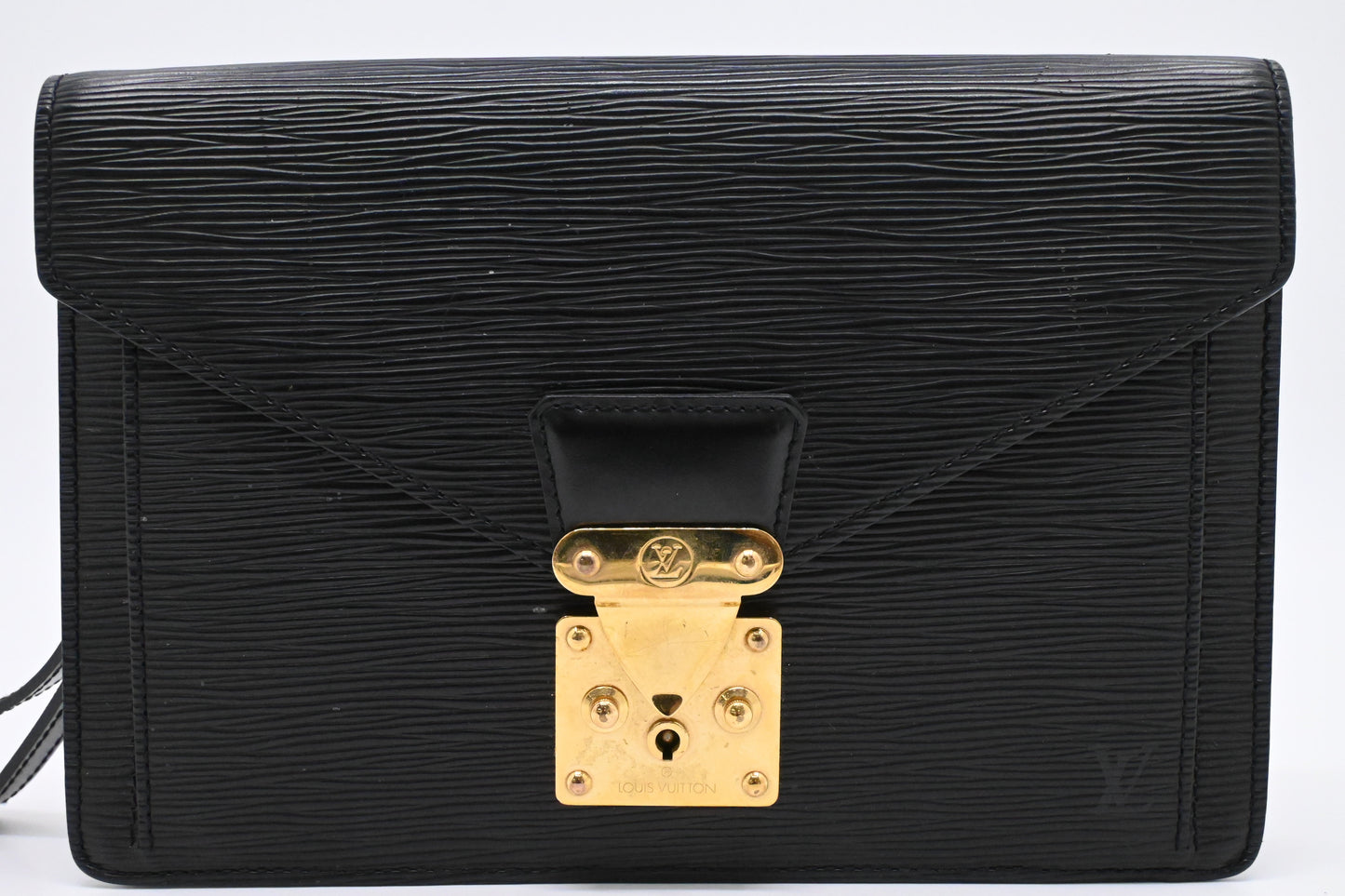 Louis Vuitton Sellier Dragonne in Black Epi Leather