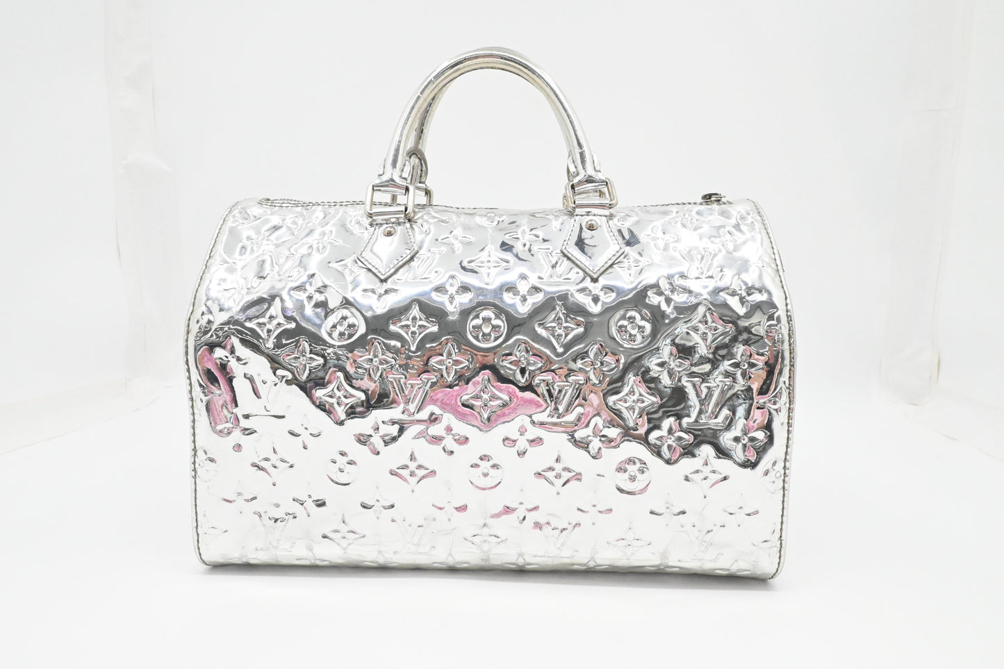 Louis Vuitton Miroir Speedy 30 in Silver Canvas