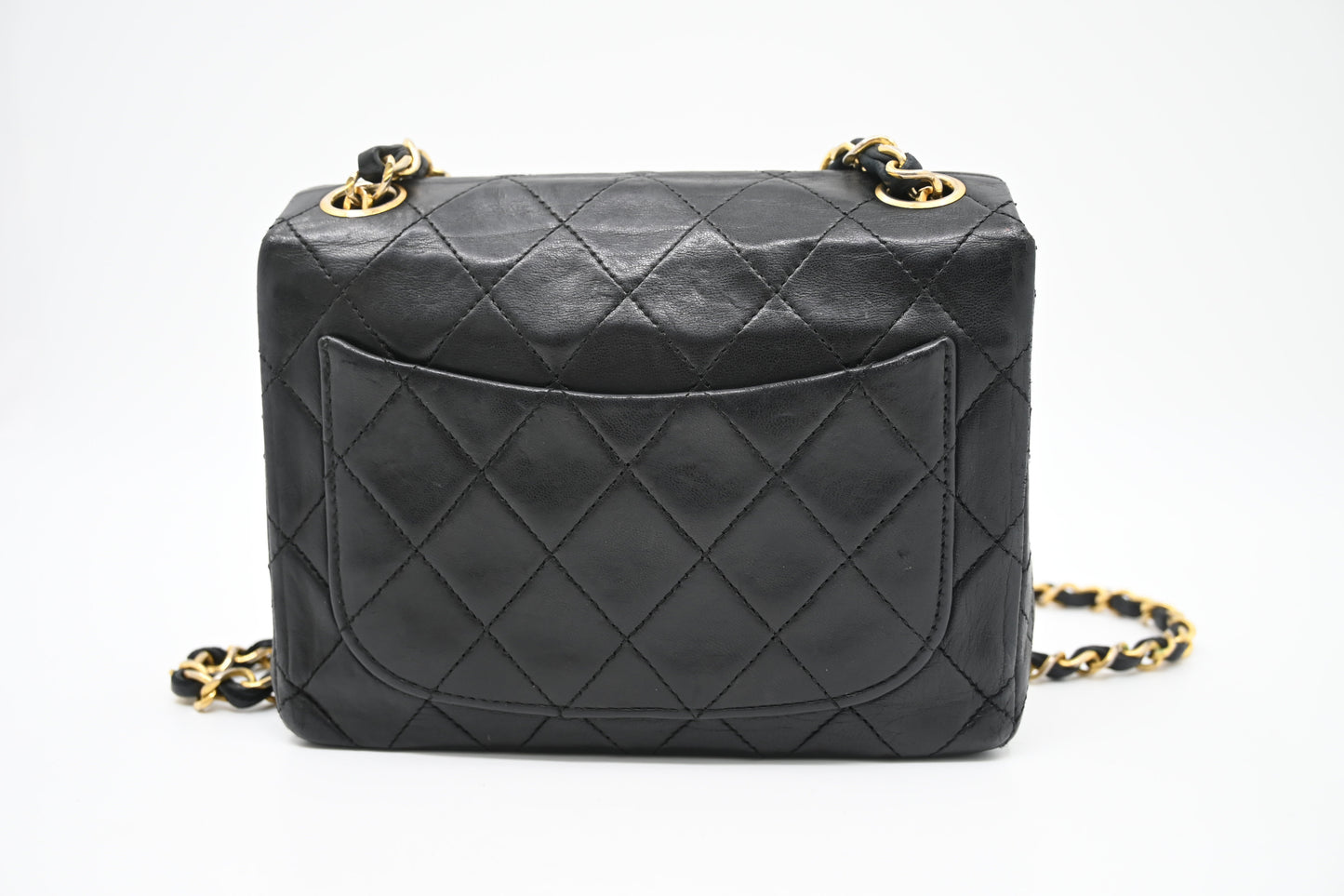 Chanel Mini Square in Black MatelassÃ© Leather