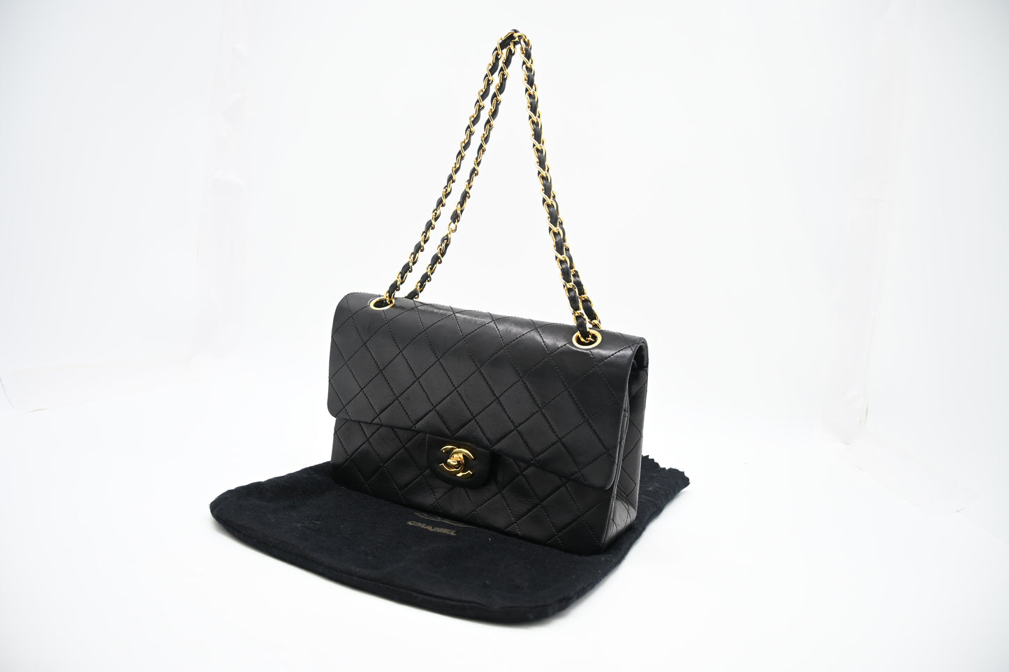 Chanel Medium Double Flap in Black MatelassÃ© Leather