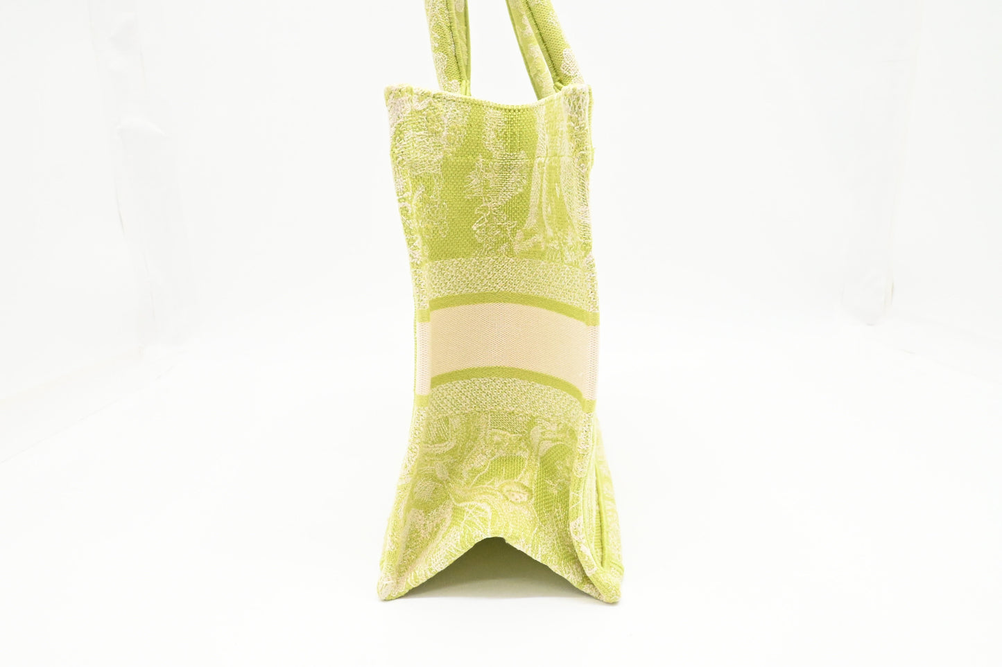 Dior Medium Book Tote in Green Toile de Jouy Sauvage Embroidery
