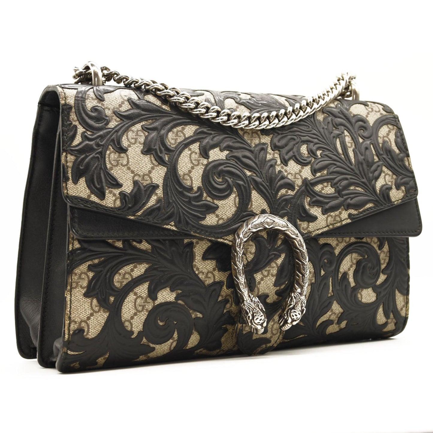 Gucci Leather Canvas Shoulder Bag